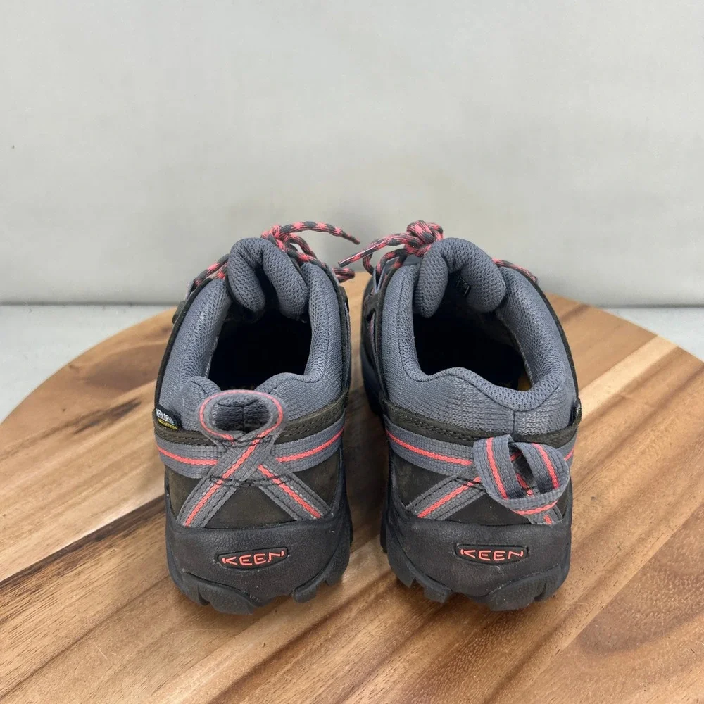 Keen Targhee II Low Hiking Shoes Womens 7 Gray Pink Leather Mesh Trail Outdoor